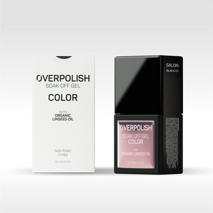 Overpolish Soak Off Gel Color - Black and White Tones WITH ORGANIC LINSEED OIL