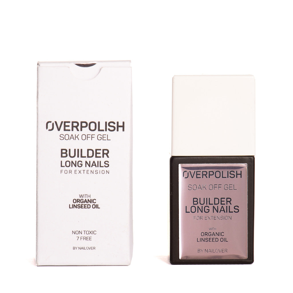 Builder long nails Overpolish