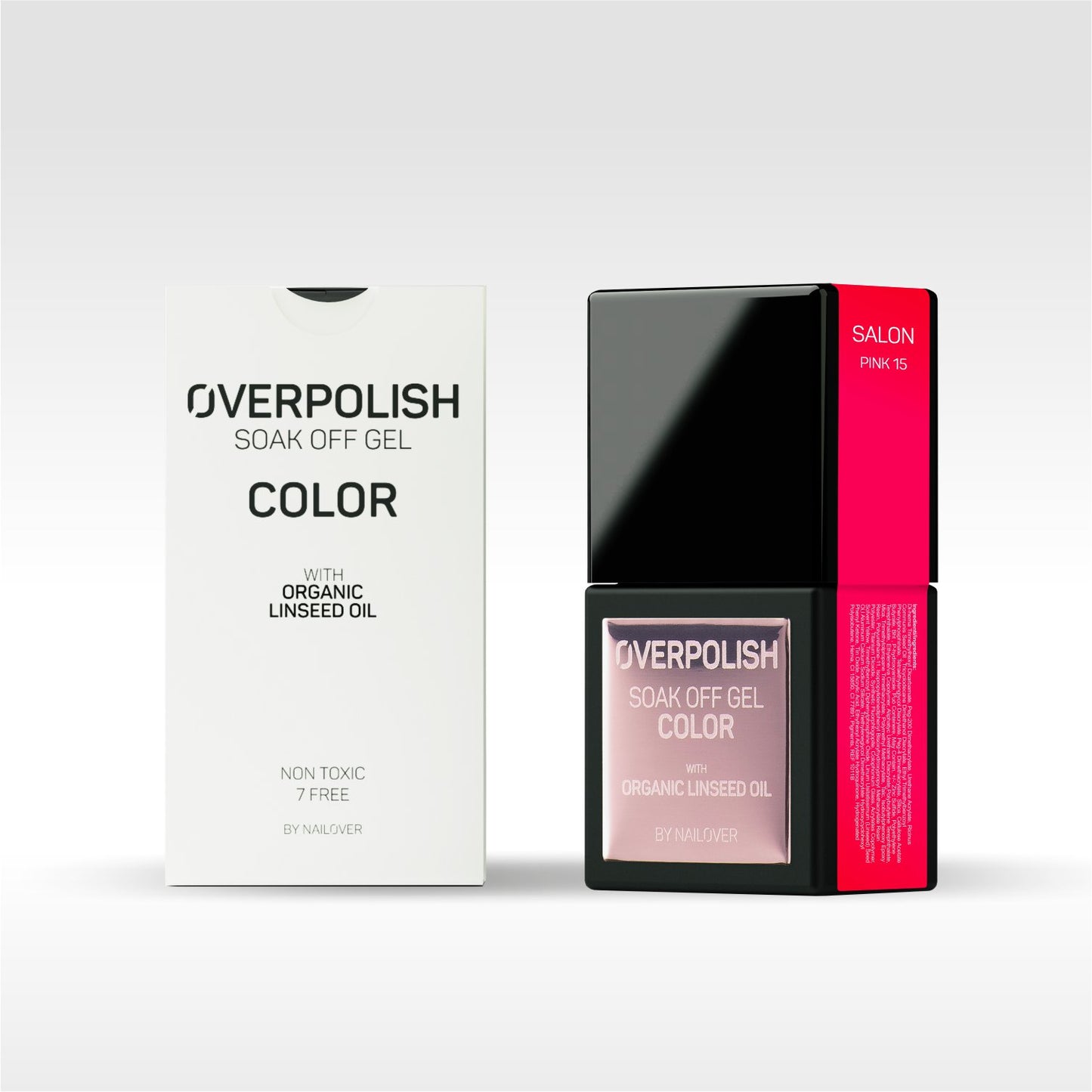 Overpolish Soak Off Gel Color - Pink Tones WITH ORGANIC LINSEED OIL